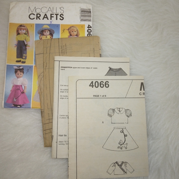 McCall's 4066 Six super cute outfits for American Girl and 18" dolls - Picture 3 of 5